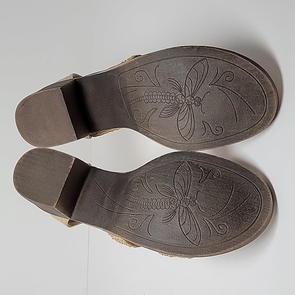 Sugar Haidee Sandal Braided Strappy Back Zip Faux Leather Stacked Block Heel 7.5 - Picture 15 of 16